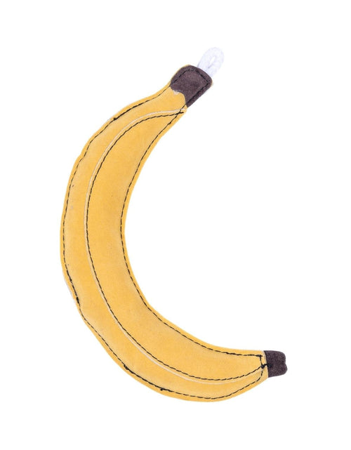 Load image into Gallery viewer, Vegan Leather Banana Dog Toy
