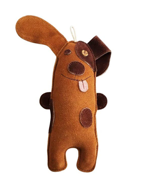 Load image into Gallery viewer, Eco-Friendly Silly Puppy Natural Leather Dog Chew Toy
