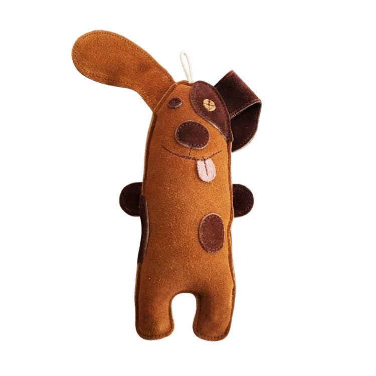 Eco-Friendly Silly Puppy Natural Leather Dog Chew Toy