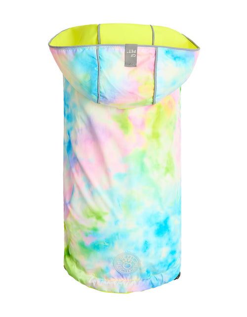 Load image into Gallery viewer, Reversible Raincoat - Neon Yellow with Tie Dye
