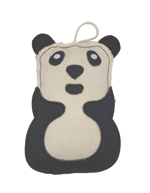 Load image into Gallery viewer, Eco-Friendly Canvas and Jute Panda Dog Toy
