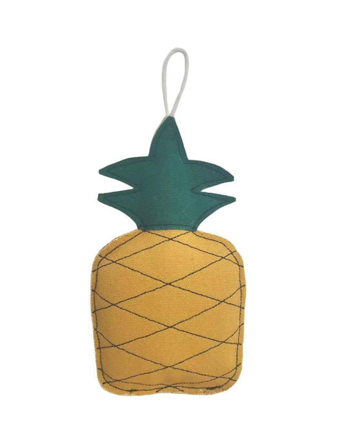 Load image into Gallery viewer, Eco-Friendly Pineapple Canvas and Jute Dog Toy
