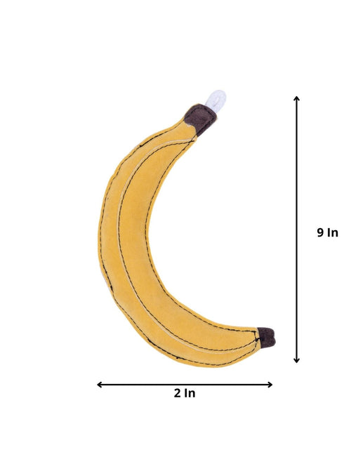 Load image into Gallery viewer, Vegan Leather Banana Dog Toy
