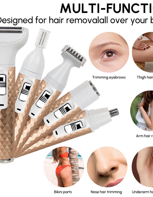 Load image into Gallery viewer, Electric Razor for Women Removal for Body Nose Hair Trimmer Face
