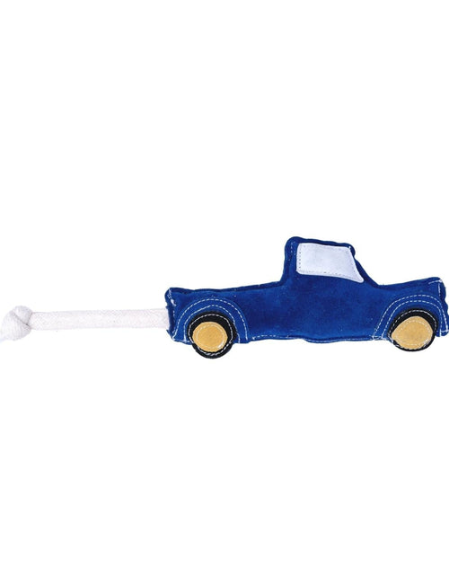 Load image into Gallery viewer, Vegan Leather Blue Pickup Truck Eco Friendly Dog Toy
