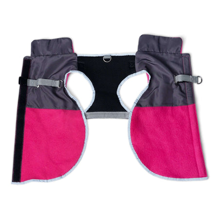 2-in-1 Travel Dog Vest With Built In Harness - Fuschia
