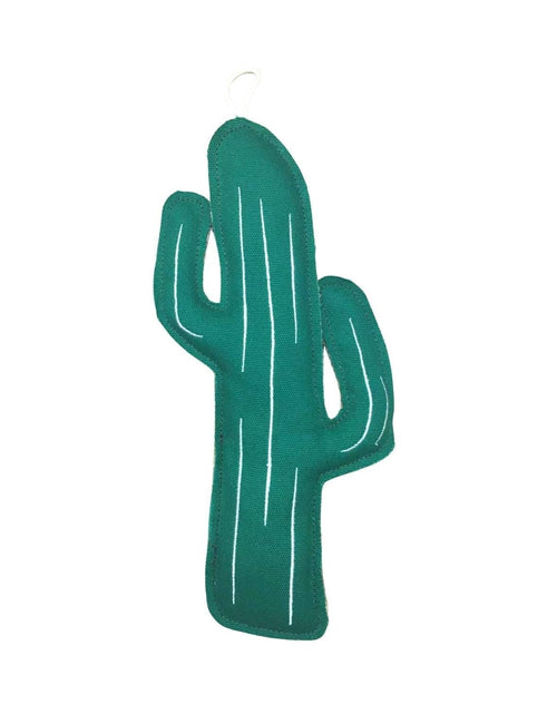 Load image into Gallery viewer, Eco-Friendly Cactus Canvas and Jute Dog Toy
