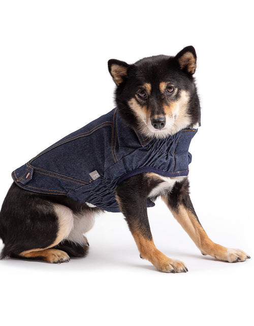 Load image into Gallery viewer, Elasto-Fit Denim Dog Jacket
