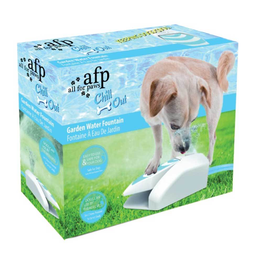 Dog Drinking Water Fountain Outdoor AFP Garden Push On Pet Sprinkler