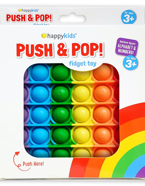 Load image into Gallery viewer, Happy Kids Rainbow Square Push &amp; Pop Fidget Toy
