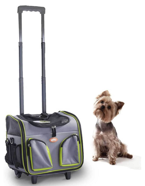 Load image into Gallery viewer, Pet Trolley Dog Cat Puppy Travel Wheeled Cart Portable Foldable
