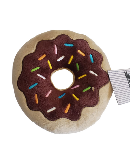 Load image into Gallery viewer, Chocolate Donut Plush Dog Toy
