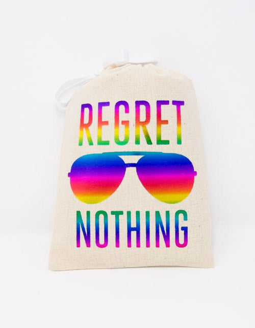Load image into Gallery viewer, Rainbow Foil Regret Nothing! Hangover Kit Bags
