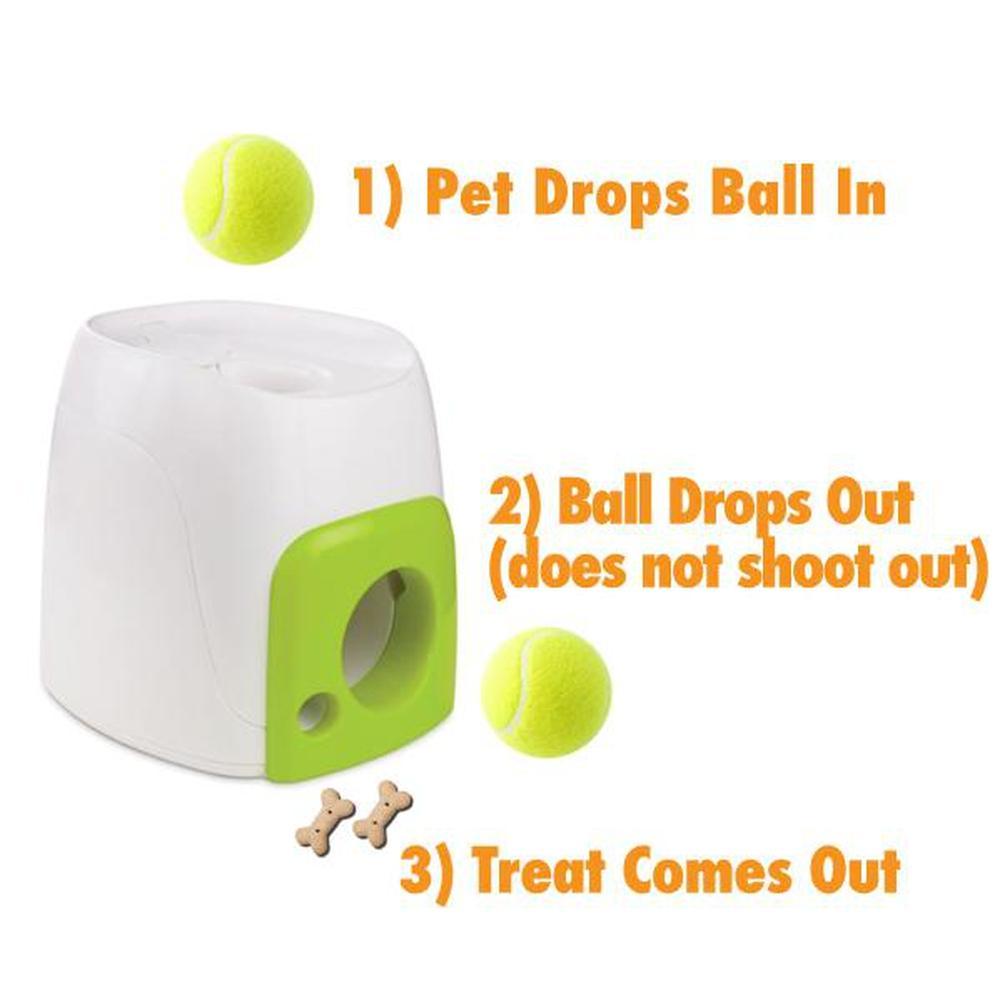 Fetch N Treat Dog Toy - Interactive Ball Roll and Reward Pet Play -