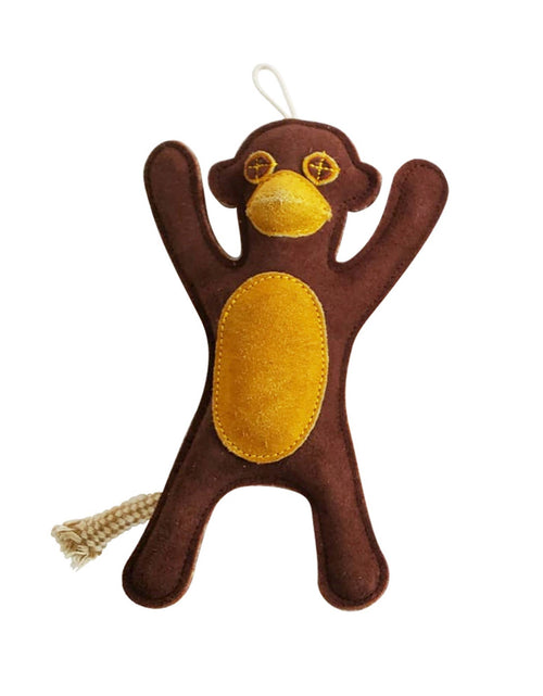 Load image into Gallery viewer, Eco-Friendly Monkey Natural Leather Dog Chew Toy
