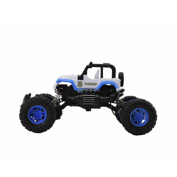 27MHZ 4CH Remote Control Police Crawler With Lights 1/18 Scale