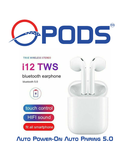 Load image into Gallery viewer, TWS i12 Bluetooth 5.0 Headphones Free Silicone Case Included

