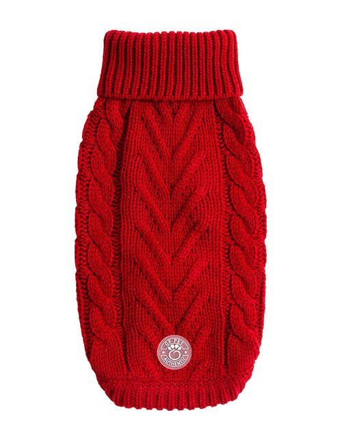 Load image into Gallery viewer, Chalet Dog Sweater - Red
