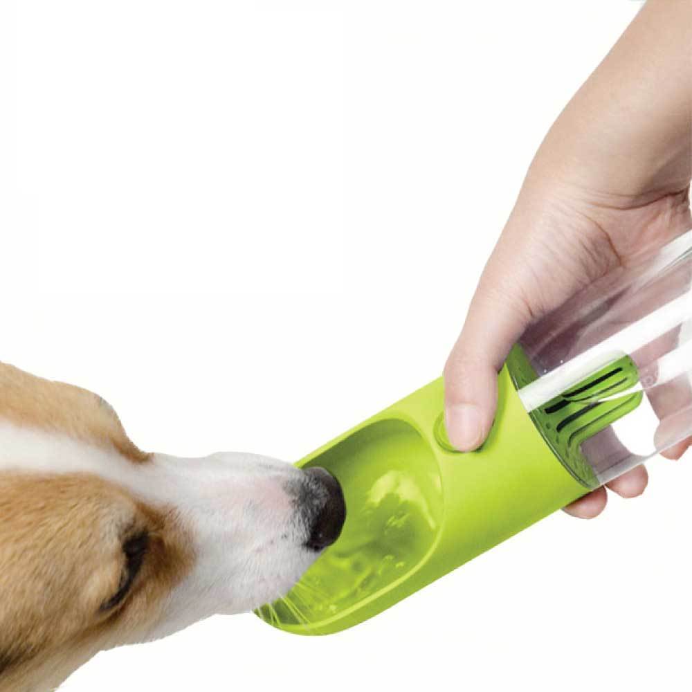 380ml Portable Pet Water Bottle with Filter - Travel Drinking Cup For