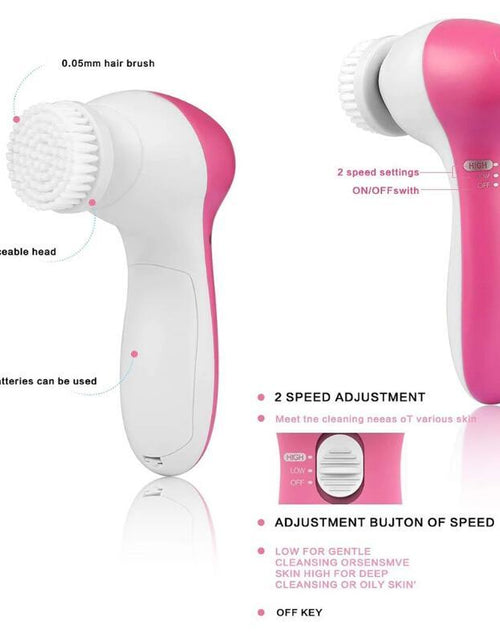 Load image into Gallery viewer, 5 in 1 Face Massage Cleansing Brush Set
