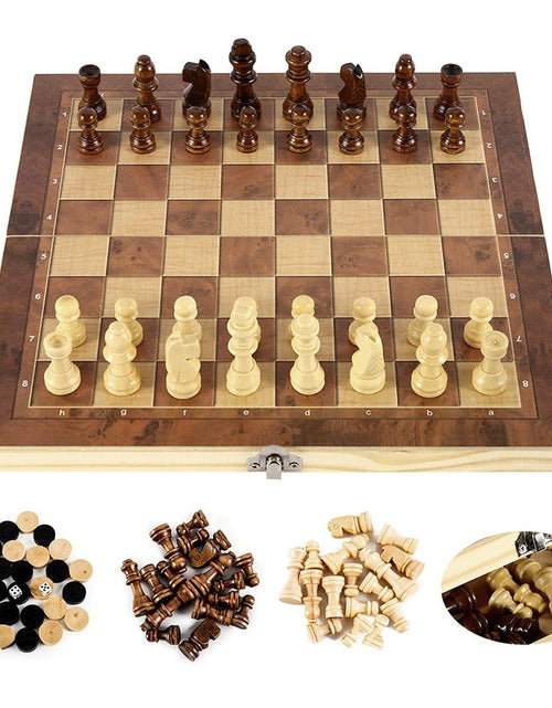 Load image into Gallery viewer, Foldable Wooden Chess Set Board Game
