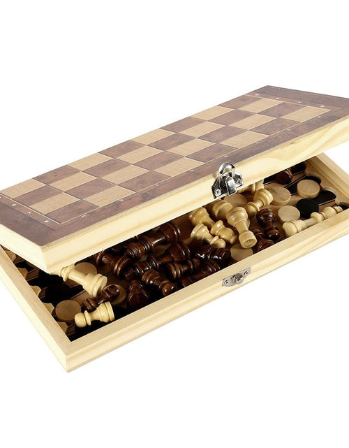 Load image into Gallery viewer, Foldable Wooden Chess Set Board Game
