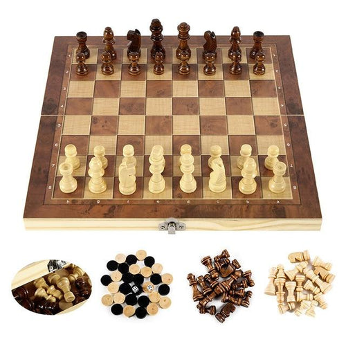 Load image into Gallery viewer, Foldable Wooden Chess Set Board Game
