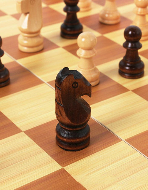 Load image into Gallery viewer, Foldable Wooden Chess Set Board Game
