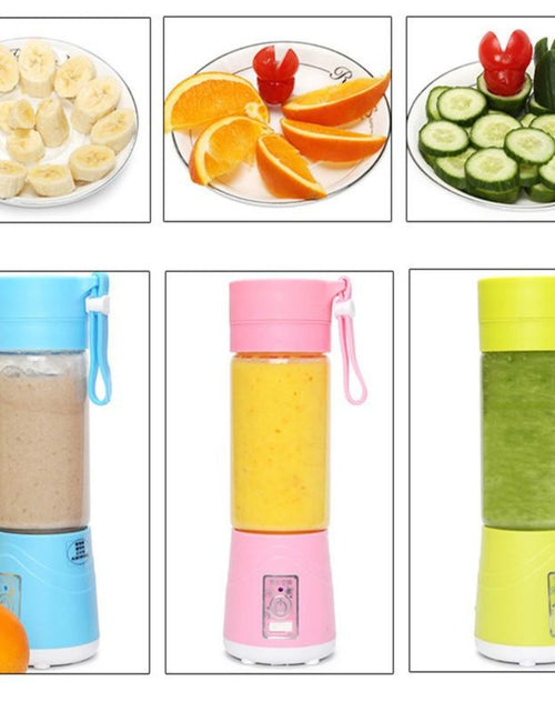 Load image into Gallery viewer, Portable USB Electric Fruit Juice Blender Deluxe Version with 6 Blades
