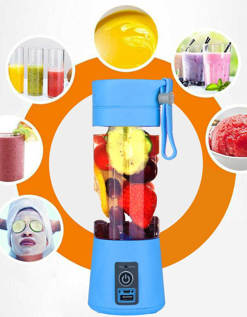 Load image into Gallery viewer, Portable USB Electric Fruit Juice Blender Deluxe Version with 6 Blades
