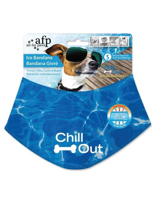 Load image into Gallery viewer, S - Dog Cooling Bandana Ice Neck Collar AFP Chill Out Pet Cool Scarf
