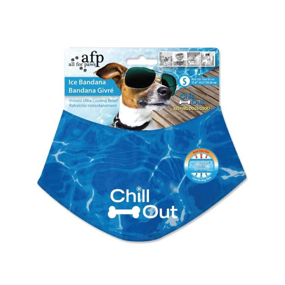 S - Dog Cooling Bandana Ice Neck Collar AFP Chill Out Pet Cool Scarf